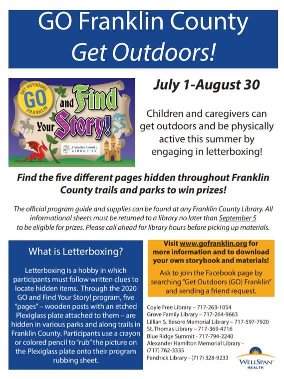 Go Franklin County - Get Outdoors Program Runs Through August 30